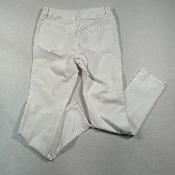J Mclaughlin Skinny Denim Pants Womens Size 6 White Mid Rise - Picture 3 of 14